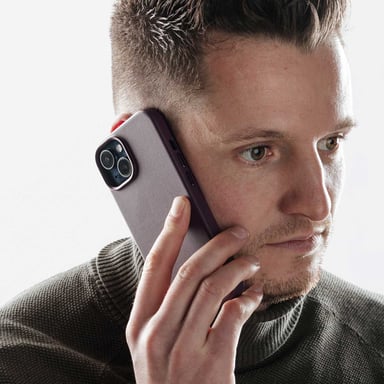 Accezz Coque arrière en cuir avec MagSafe pour Samsung Galaxy S24 Plus - Heath Purple