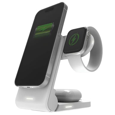 STM Estación de carga 3 en 1 MagSafe de 15 W para iPhone / AirPods / Apple Watch Blanco