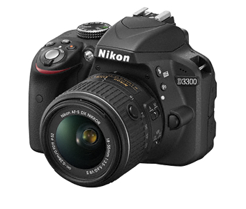 Nikon D3300 + 18-55 VR II + SD 4GB Kit d'appareil-photo SLR 24,2 MP CMOS 6000 x 4000 pixels Noir