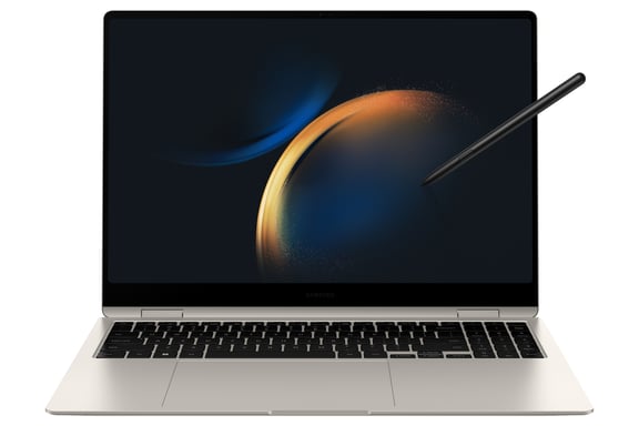 Samsung Galaxy Book3 Pro 360 i7-1360P Hybrid (2-in-1) 40,6 cm (16'') touchscreen 3K Intel® Core? i7 16 GB 500 GB SSD Wi-Fi 6E (802.11ax) Windows 11 Home Beige