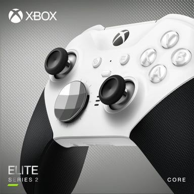 Microsoft Xbox Elite Wireless Series 2 – Core Noir, Blanc Bluetooth/USB Manette de jeu Analogique/Numérique PC, Xbox One