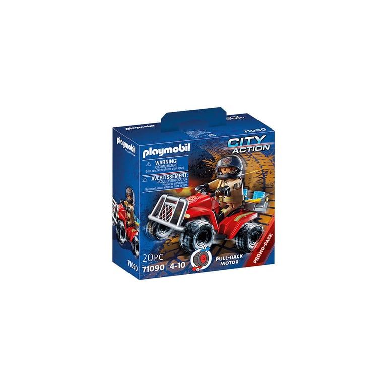 Pompier Et Quad City Action 71090 Playmobil La Boîte