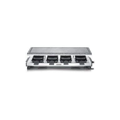Raclette-grill Severin RG2374 avec pierre naturelle 8 personnes 1500 W Inox