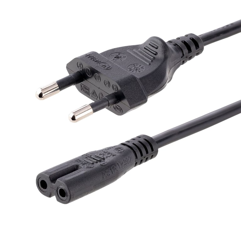 StarTech.com Câble d'alimentation 2,5 A 250 V 18 AWG, fiche UE vers C7, 3 m