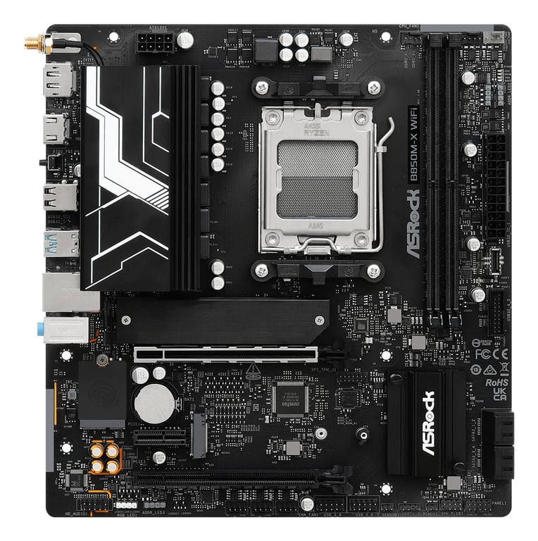 ASROCK Carte Mère B850M X WiFi AMD AM5 Micro ATX Neuf - vue 7
