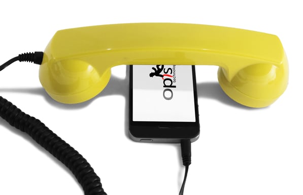 Combiné Téléphone Rétro pour Smartphones Android - Jaune