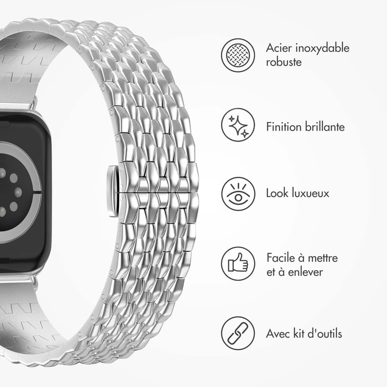 Bracelet Selencia Dragon en acier pour Apple Watch 49mm - vue 8