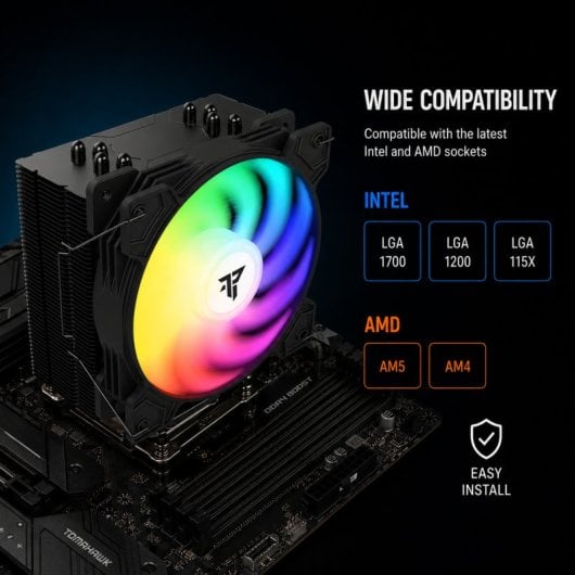 Tempest Cooler 4Pipes Ventilateur CPU RGB 120mm - vue 4