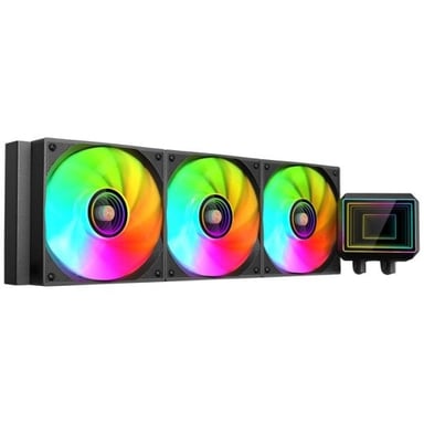 Mars Gaming ML-TWO360 Raffreddamento Liquido AIO 360mm ARGB, Pompa 4a Generazione, 3 Ventole Silenziose, 600W TDP