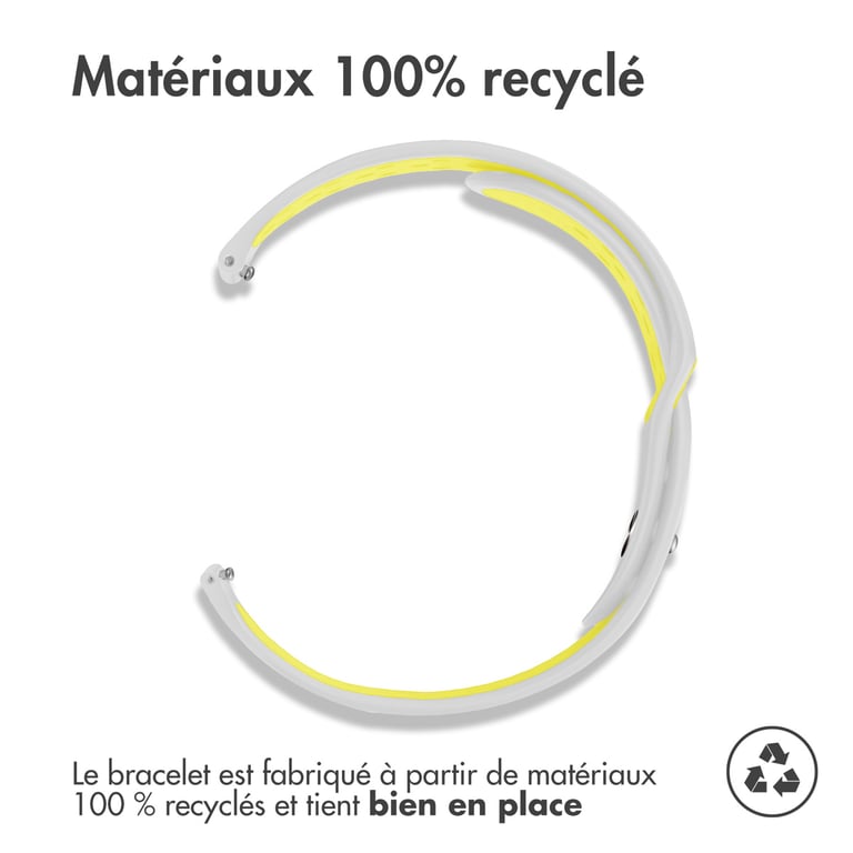 Bracelet sport 22mm en silicone bicolore - vue 3