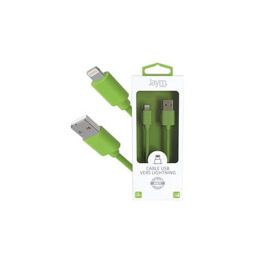 Câble USB vers Lightning 2.4A - 1,5 mètres - Collection POP - Vert