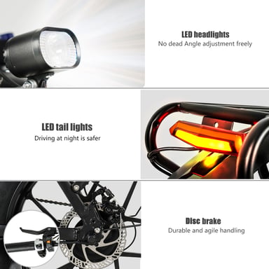 Vélo électrique pliable CMACEWHEEL Y20 20 x 4,0 pouces CST Fat Tires, 750W Vélo électrique à pédale avec batterie 48V 18Ah