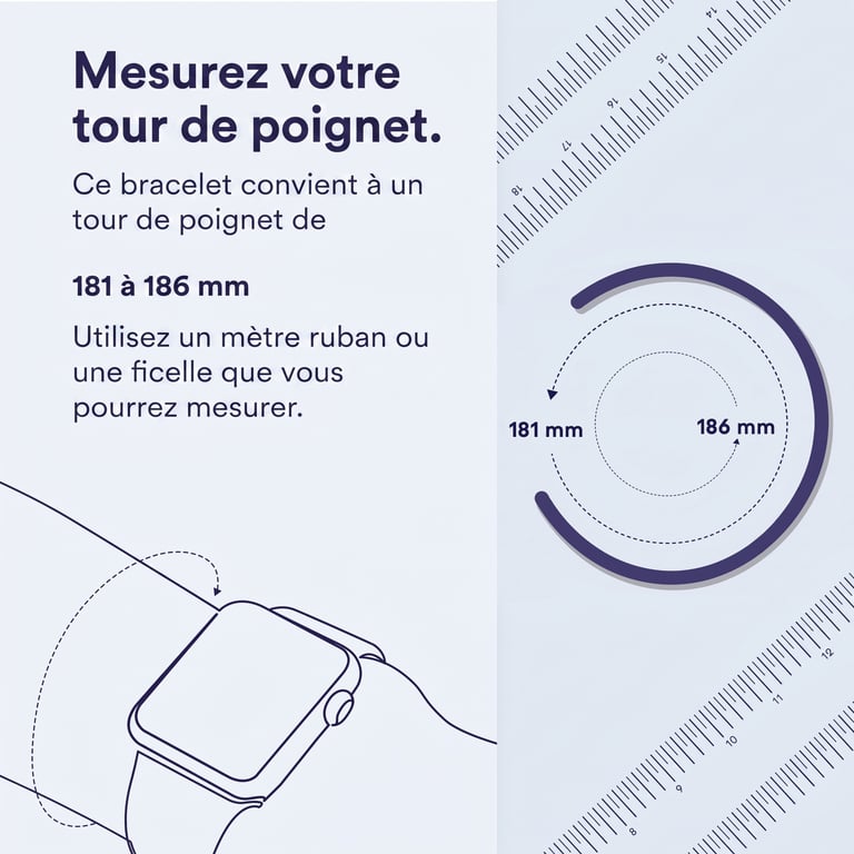 Bracelet Apple Watch 49mm Boucle unique en Silicone - vue 2