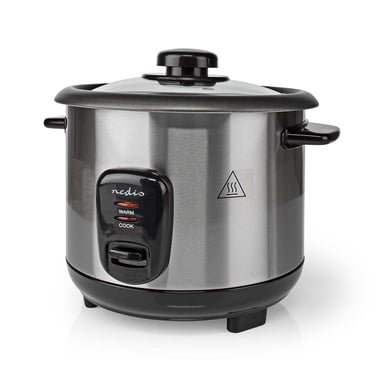 Nedis Olla Arrocera 400W Antiadherente con Bol Extraíble 1L Negro / Plateado
