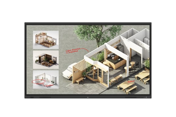 LG CreateBoard Standard pizarra blanca interactiva 2,18 m (86'') 3840 x 2160 Pixeles Pantalla táctil Negro