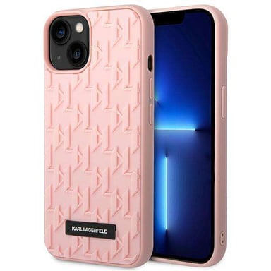 Custodia Karl Lagerfeld per iPhone 14 Plus 6,7'' custodia rigida rosa 3D Monogram