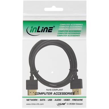 InLine 17502S câble HDMI 1,8 m HDMI Type A (Standard) Noir