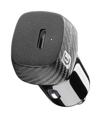 Cellularline Super Fast Car Power Kit 25W - USB-C a USB-C - Samsung Caricabatterie per auto USB-C Super Fast Charge da 25 W con cavo USB-C a USB-C