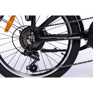 Bicicleta Plegable Urbana LIGHT 20'' Negra , aluminio, SHIMANO 7v.