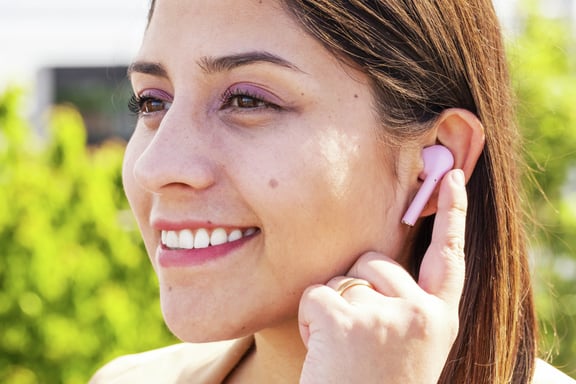 Trust Nika Casque True Wireless Stereo (TWS) Ecouteurs Appels/Musique Bluetooth Rose