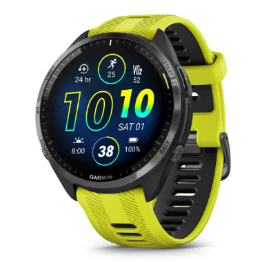 Garmin Forerunner 965 3,56 cm (1.4'') AMOLED 47 mm Numérique 454 x 454 pixels Écran tactile Jaune Wifi GPS (satellite)