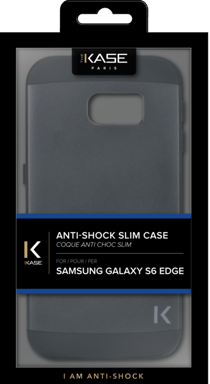 (P) Funda protectora delgada para Samsung Galaxy S6 Edge, Gris sideral