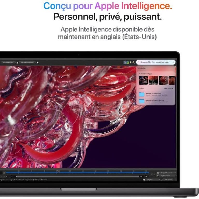 Macbook pro M4 Pro (2024) 14', 512 Go 24 Go Apple GPU 16, Noir sidéral - AZERTY - Excellent état