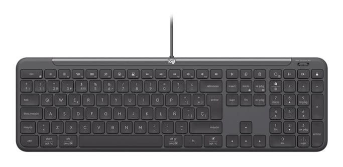 Logitech 920-013345 teclado Ratón incluido Hogar / Oficina USB QWERTY Español Grafito