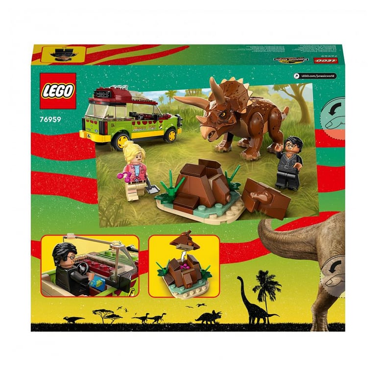 Set LEGO® Jurassic World™ 76959 : La Quête du Tricératops - Neuf