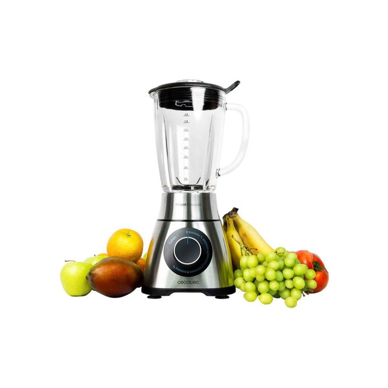 Mixeur plongeant de table Cecotec Power Black Titanium 2000W 1,8L verre 5 vitesses Turbo Inox Noir - Neuf