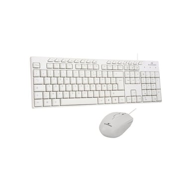 Pack clavier souris filaire BLUESTORK Media Office AZERTY avec 15 touches multimédias Blanc