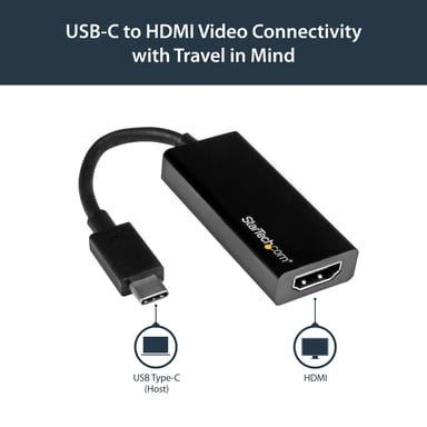 StarTech.com Adattatore video da USB-C a HDMI - M/F - Ultra HD 4K - Nero