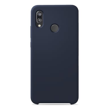Coque silicone unie Soft Touch Bleu nuit compatible Huawei P20 Lite
