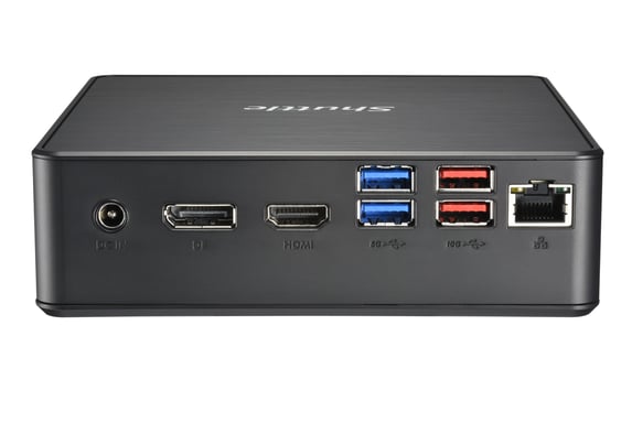 Shuttle XPC Nano PC NC40U, Intel Celeron 7305U, 1x HDMI, 1x DP,1xUSB-C/DP, 6x USB3.2, 1x 2.5'' bay, 2x M.2, 1x LAN, RAID, fonctionnement permanent 24/7, attaches VESA