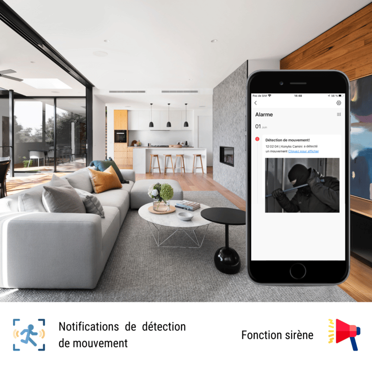 Caméra de surveillance KONYKS CAMINI CARE 2 Intérieur Wifi avec sirène et bouton d'appel vidéo - vue 3