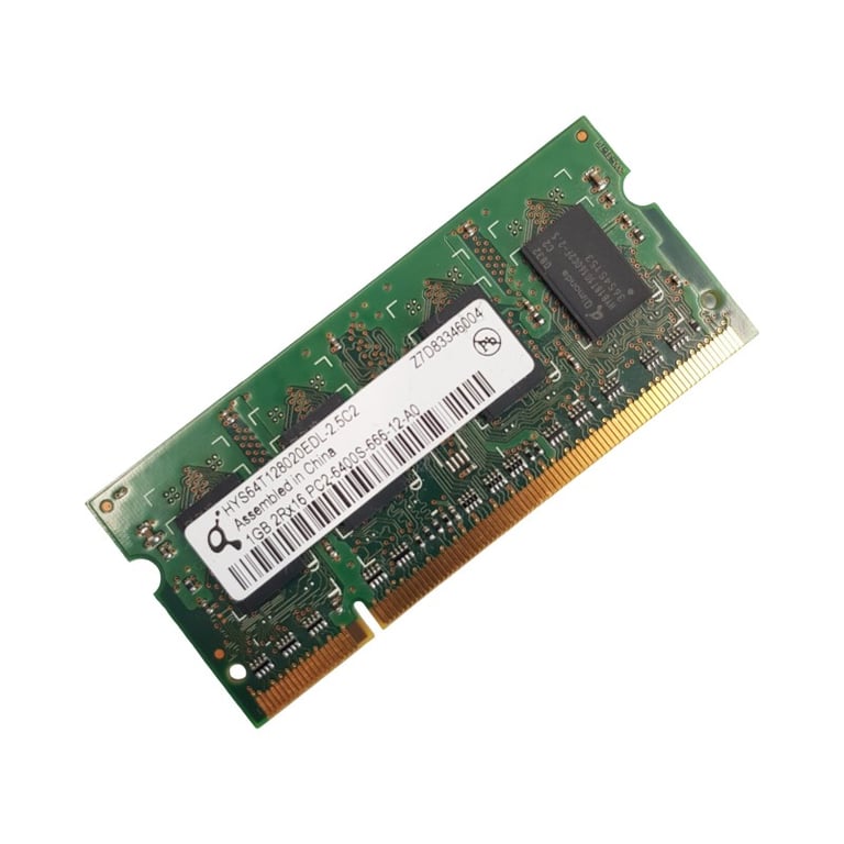 Qimonda 1Go Ram Ddr2 Hys64T1280020Edl-2.5C2 So-Dimm Pc2-6400S - Très Bon État
