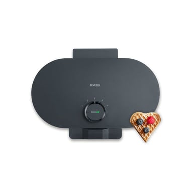 Gaufrier double Severin WA2118 1200 W plaques cœur Noir