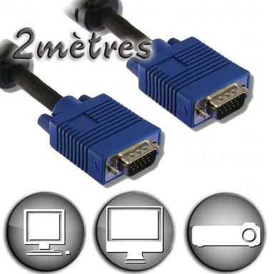Cable HD15 Macho / Macho VGA - 2m