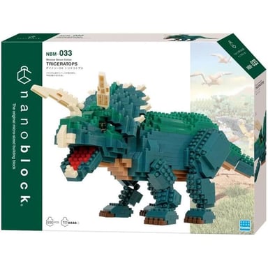 Figurita en ladrillos - NANOBLOCK - Triceratops Deluxe - 930 piezas