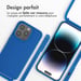 imoshion Coque en silicone avec cordon pour Apple iPhone 14 Pro - Bleu