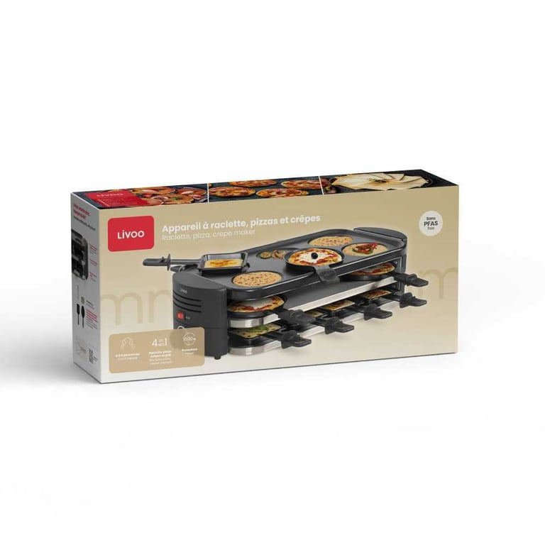 Livoo Appareil à raclette 8 personnes DOC337 - vue 4