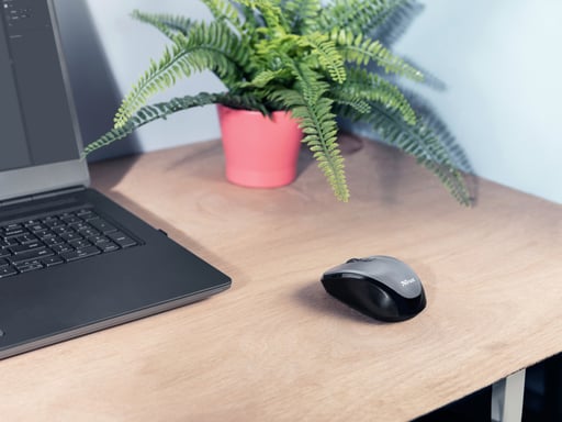 Trust Yvi Ratón inalámbrico RF ambidiestro + Bluetooth óptico 1600 DPI