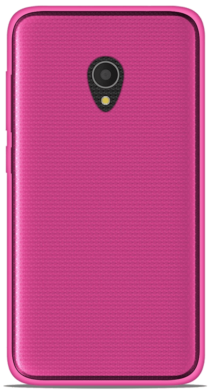 Coque silicone unie compatible Givré Rose Alcatel U5 4G