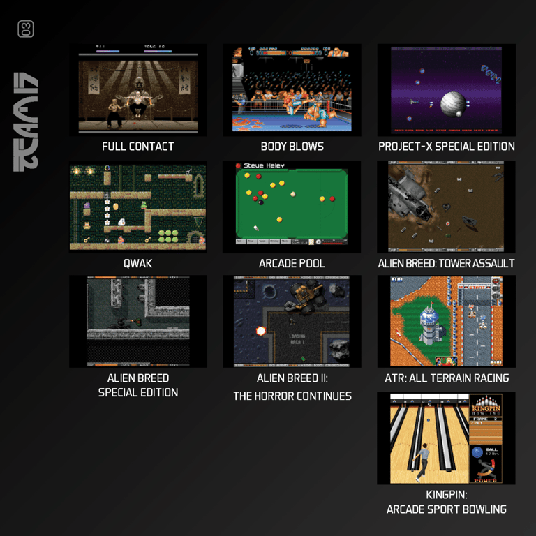 Console portable Evercade Team 17 Collection 1 Edition Collector Compatible Amiga 10 jeux inclus - vue 3