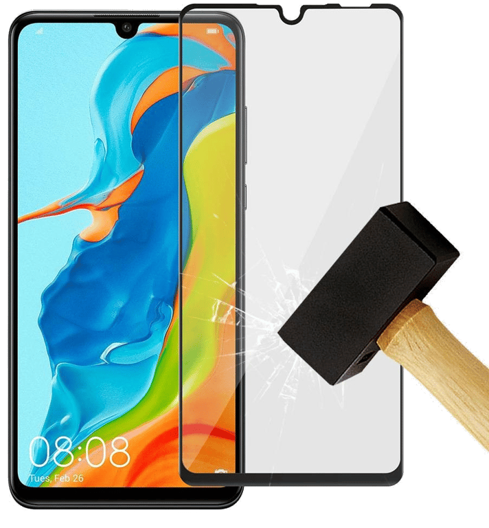 Film verre trempé 4D Noir compatible Huawei P20