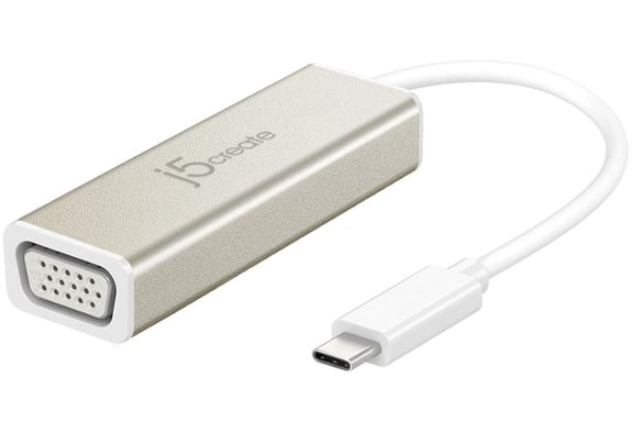 j5create JCA111 Adaptador gráfico USB 1920 x 1080 Pixeles Aluminio, Blanco