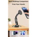 iLike STM3 Support magnétique en métal pour smartphone avec angle parfait réglable et rotation à 360° Noir