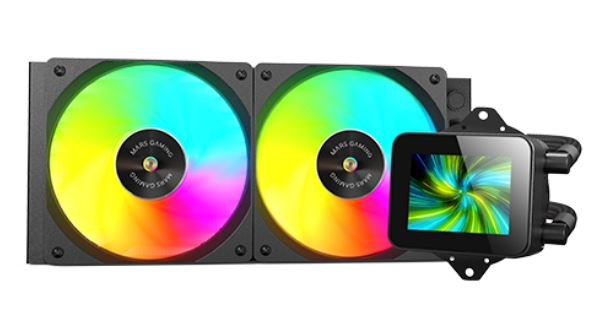 Mars Gaming MLVISION240 sistema de refrigeración para ordenador Procesador Sistema de refrigeración líquida todo en uno 12 cm Negro
