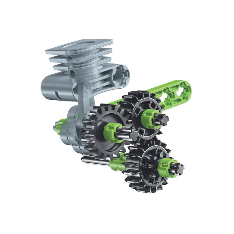 Maquette moto CLEMENTONI Motocross Xtrem Plus de 170 pièces avec mécanisme fonctionnel Vert - Neuf