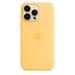 Coque en silicone avec MagSafe pour iPhone 14 Pro Max Soleil pâle
